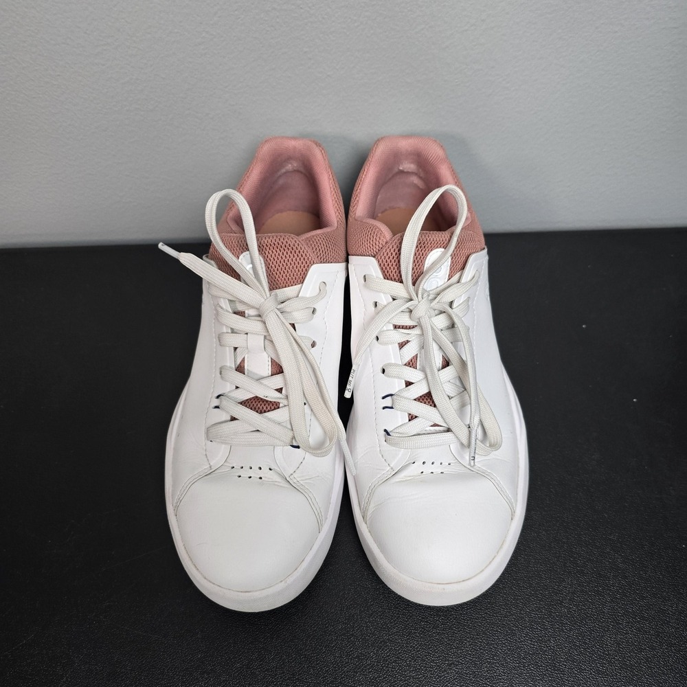 On Shoes Womens Size 8.5 White Rose THE ROGER Advantage Tennis Court Sneakers - Picture 4 of 9